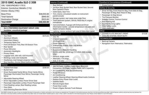 2015 GMC Acadia SLE-2