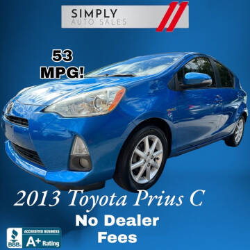 2013 Toyota Prius c for sale at Simply Auto Sales in Palm Beach Gardens FL