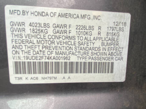 2019 Acura ILX w/Premium