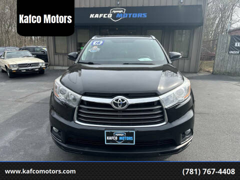 2016 Toyota Highlander for sale at Kafco Motors in Holbrook MA