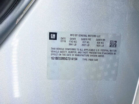 2016 Chevrolet Cruze LT Auto