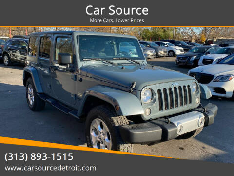 2015 Jeep Wrangler Unlimited for sale at Car Source in Detroit MI
