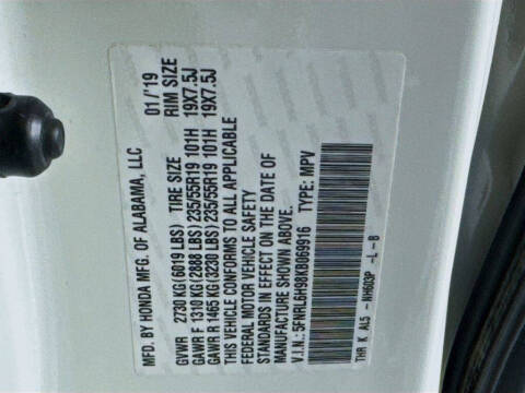 2019 Honda Odyssey Elite