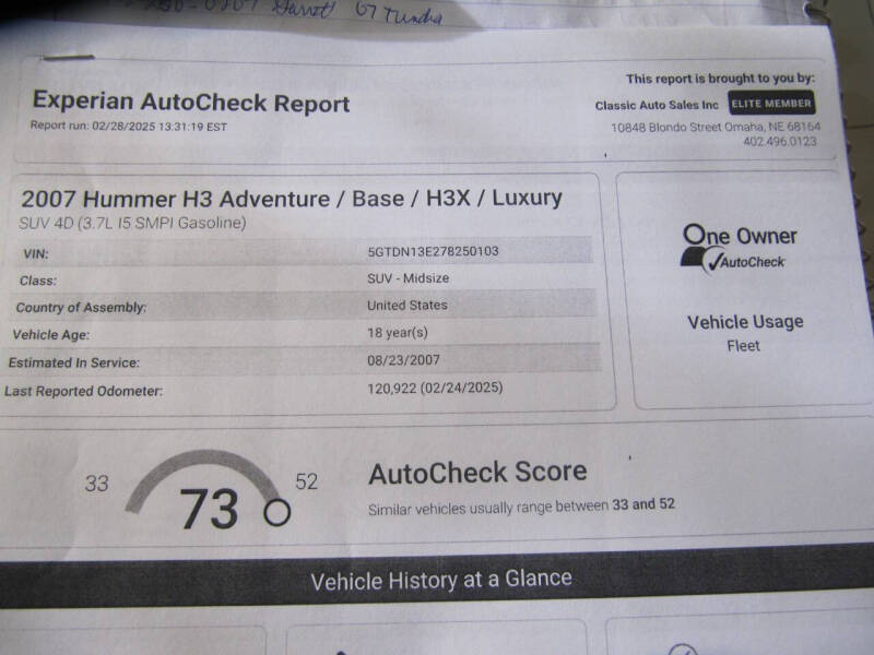 2007 HUMMER H3 Luxury