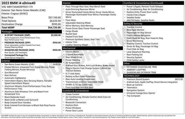 2023 BMW i4 eDrive40 Gran Coupe