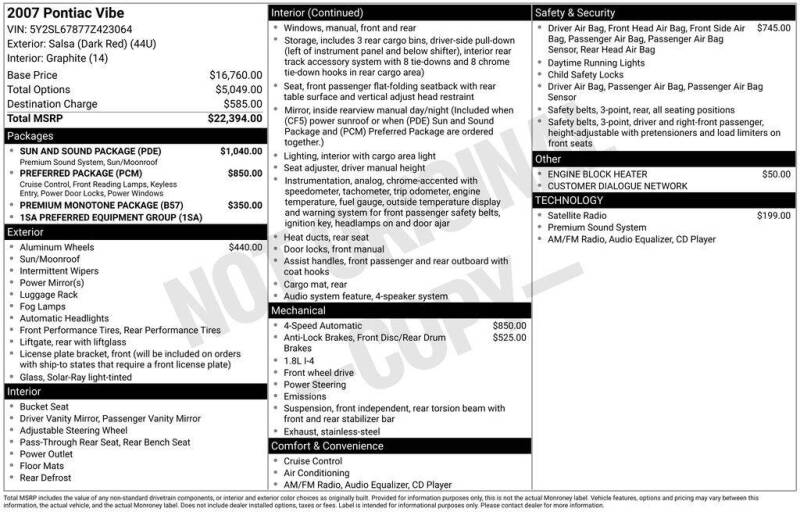 2007 Pontiac Vibe