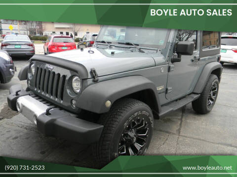 2015 Jeep Wrangler for sale at Boyle Auto Sales in Appleton WI