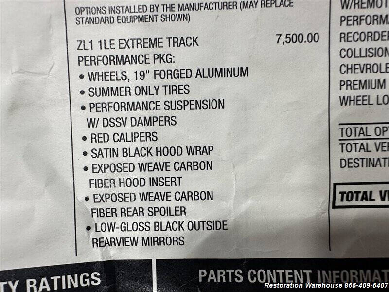 2019 Chevrolet Camaro ZL1