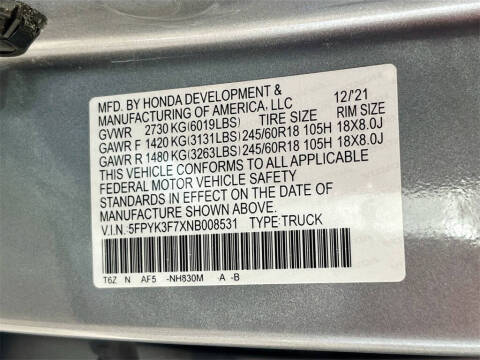 2022 Honda Ridgeline RTL-E