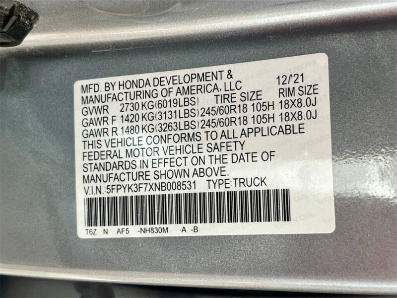 2022 Honda Ridgeline RTL-E