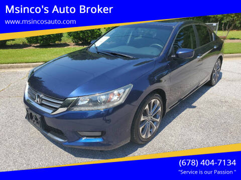 2014 Honda Accord for sale at Msinco's Auto Broker in Snellville GA
