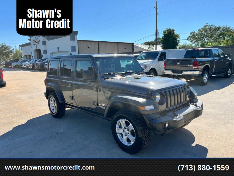 2018 Jeep Wrangler Unlimited for sale at Shawn's Motor Credit in Houston TX