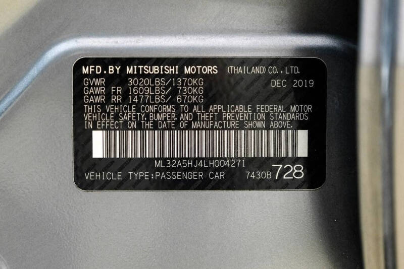 2020 Mitsubishi Mirage LE
