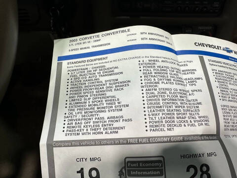 2003 Chevrolet Corvette