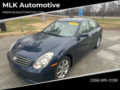 2005 Infiniti G35 for sale at MLK Automotive in Winston Salem NC