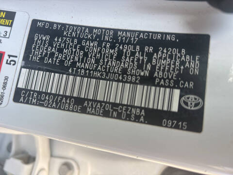 2018 Toyota Camry LE