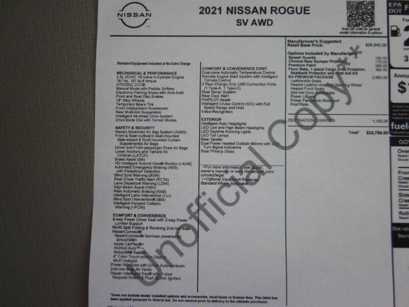 2021 Nissan Rogue SV