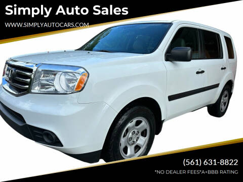 2014 Honda Pilot for sale at Simply Auto Sales in Palm Beach Gardens FL