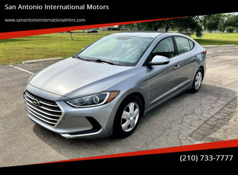 2017 Hyundai Elantra for sale at San Antonio International Motors in San Antonio TX