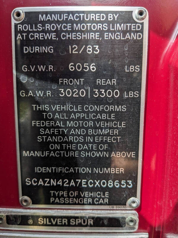 1984 Rolls-Royce Silver Spur