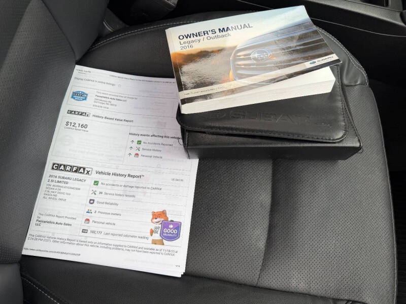 2016 Subaru Legacy 2.5i Limited