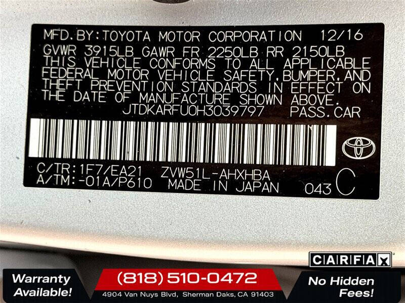 2017 Toyota Prius Three Touring
