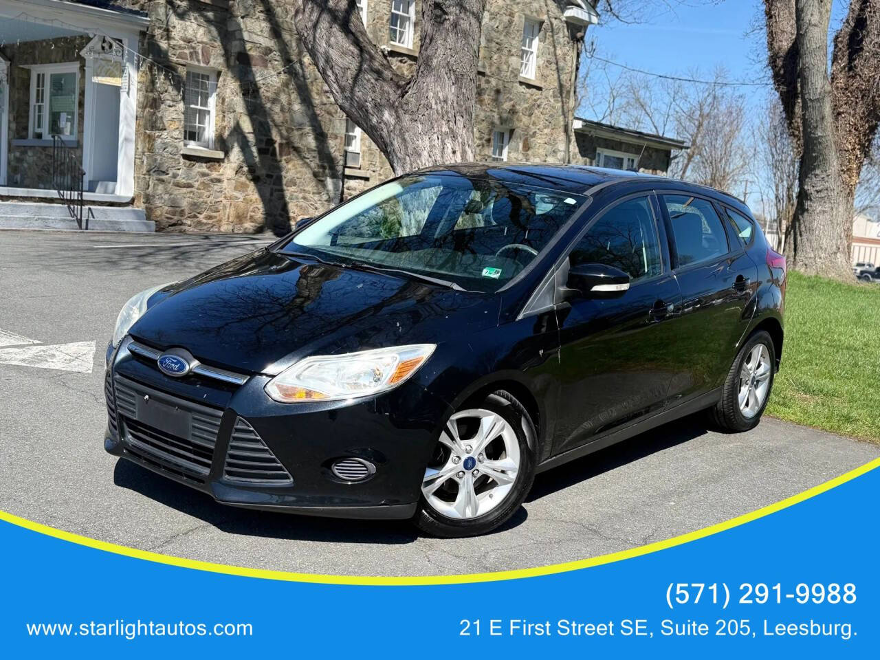 Black 2013 Ford Focus SE SE 4dr Hatchback 1