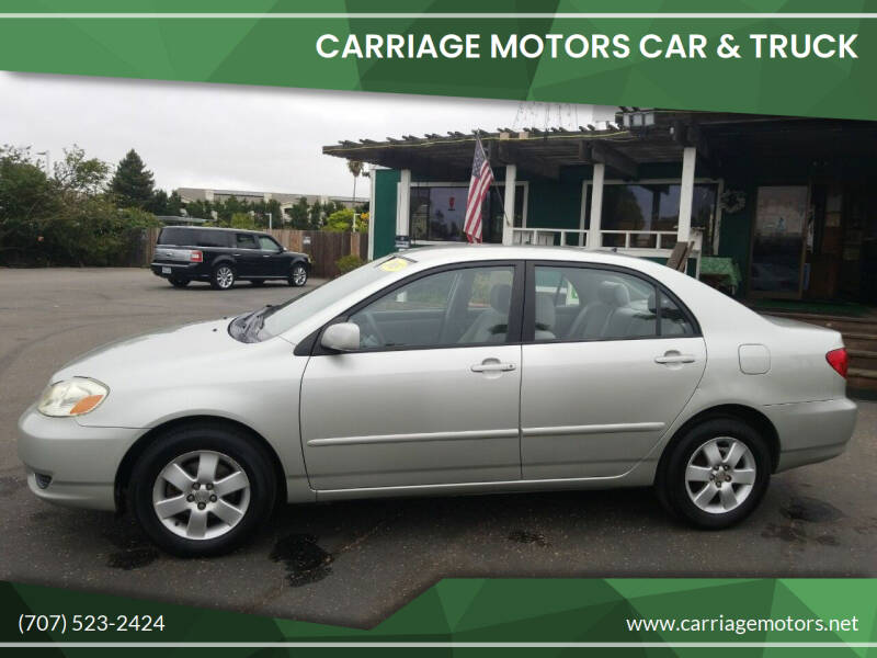 2003 Toyota Corolla for sale at Carriage Motors Car & Truck in Santa Rosa CA