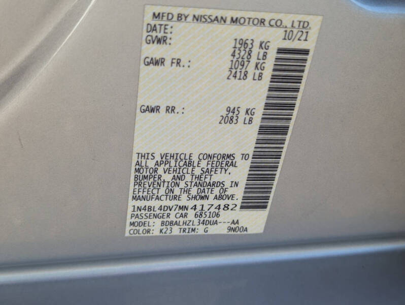 2021 Nissan Altima 2.5 SV