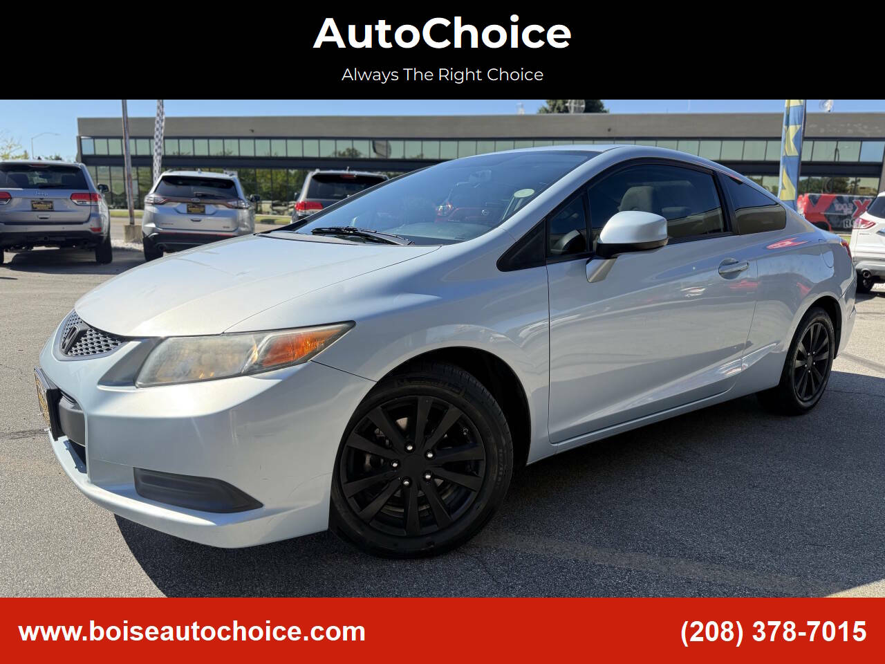 Blue 2012 Honda Civic EX EX 2dr Coupe 5A 1