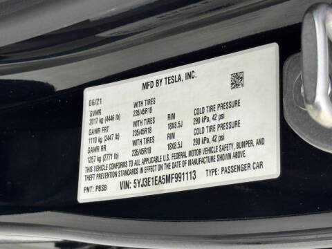 2021 Tesla Model 3 Standard Range Plus