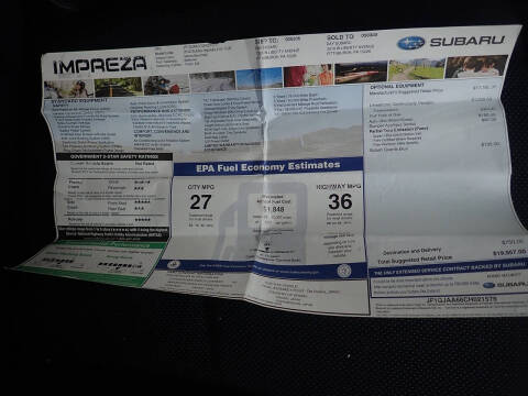 2012 Subaru Impreza 2.0i