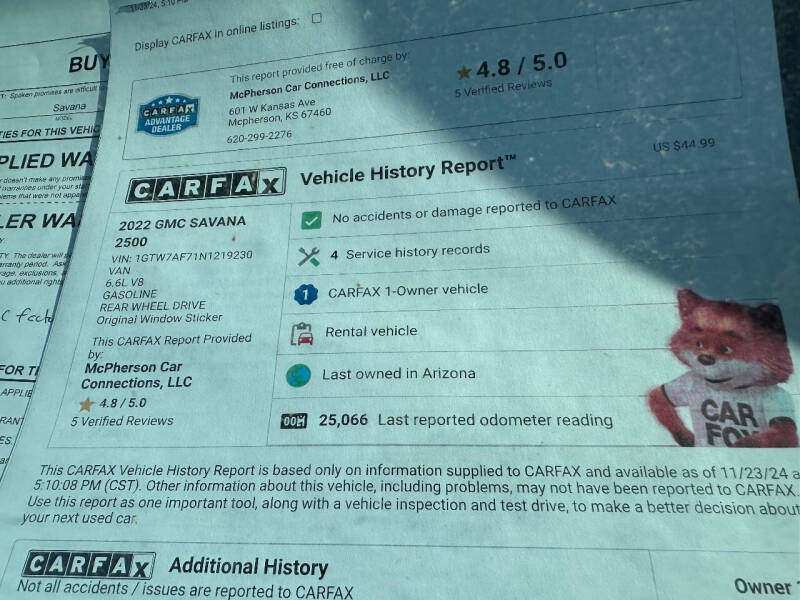 2022 GMC Savana 2500