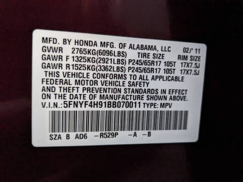 2011 Honda Pilot Touring