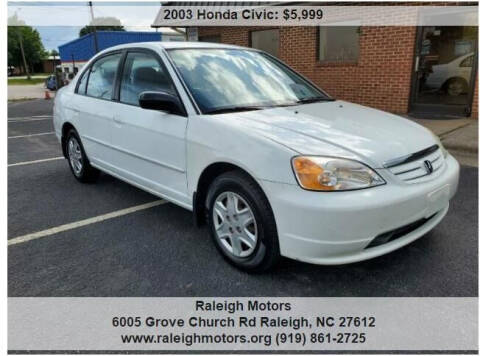 2003 Honda Civic for sale at Raleigh Motors in Raleigh NC