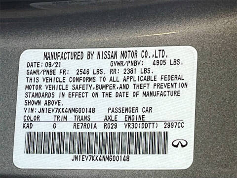 2022 Infiniti Q60 3.0T Luxe