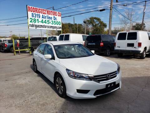 2015 Honda Accord for sale at RODRIGUEZ MOTORS CO. in Houston TX