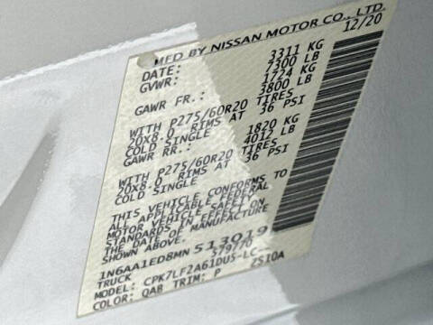 2021 Nissan Titan Platinum Reserve