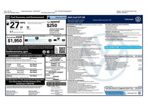 2025 Volkswagen Golf GTI SE