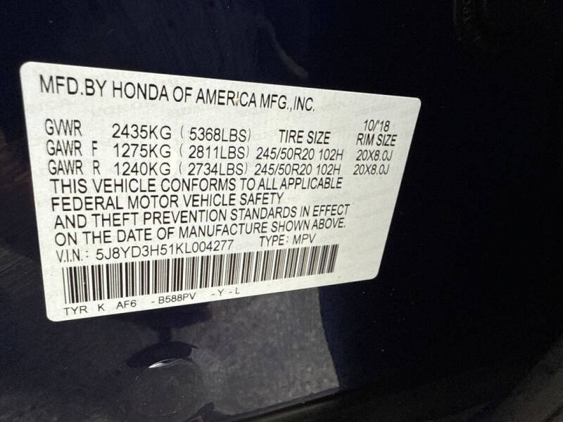 2019 Acura MDX w/Tech