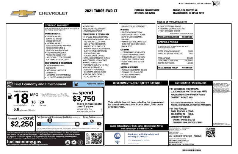 2021 Chevrolet Tahoe LT
