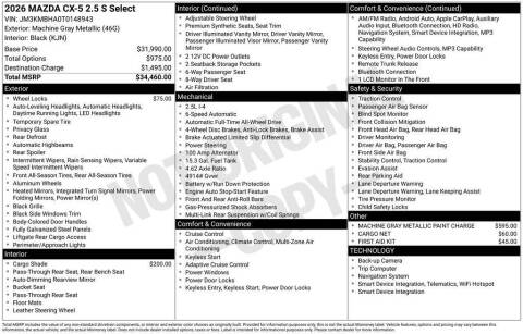 2026 Mazda CX-5 2.5 S Select