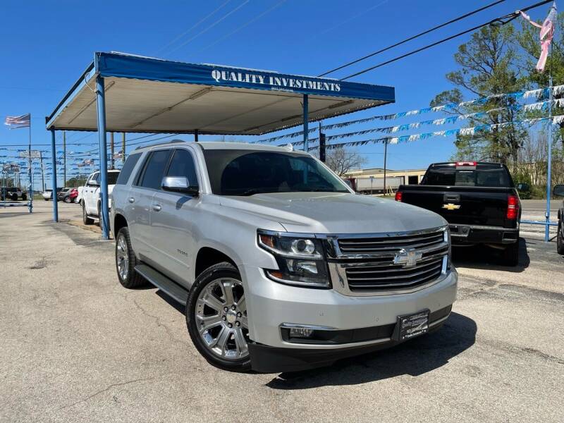 2017 Chevrolet Tahoe for sale at Quality Investments in Tyler TX
