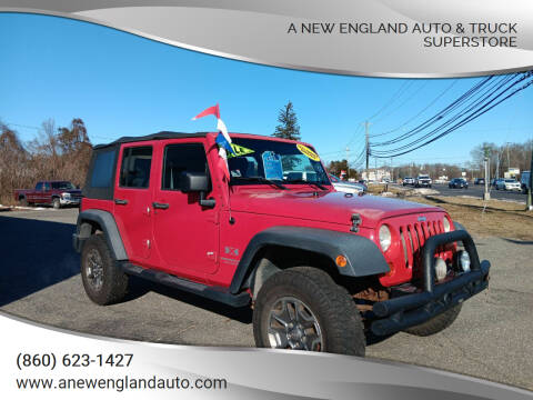 2007 Jeep Wrangler Unlimited for sale at A NEW ENGLAND AUTO & TRUCK SUPERSTORE in East Windsor CT