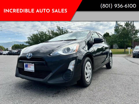 2016 Toyota Prius c for sale at INCREDIBLE AUTO SALES in Bountiful UT