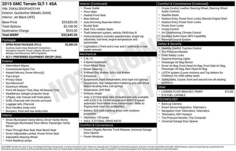2015 GMC Terrain SLT-1