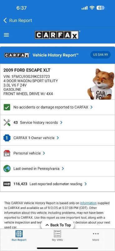 2009 Ford Escape XLT