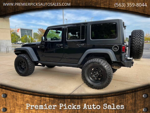2015 Jeep Wrangler Unlimited for sale at Premier Picks Auto Sales in Bettendorf IA