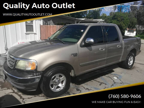 2002 Ford F-150 for sale at Quality Auto Outlet in Vista CA