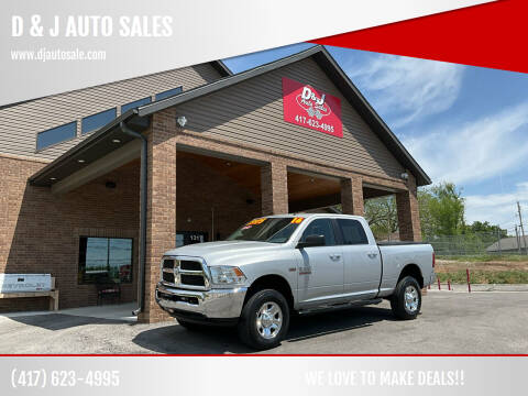 2016 RAM 2500 for sale at D & J AUTO SALES in Joplin MO